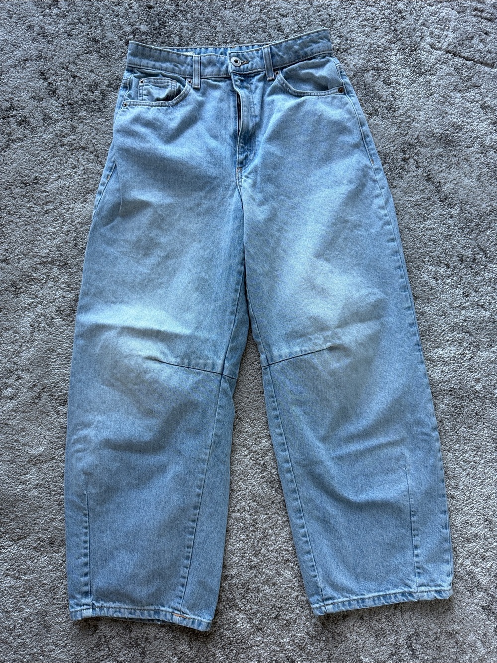Zara Light Blue Wide Leg Jeans - Picture 2 of 8